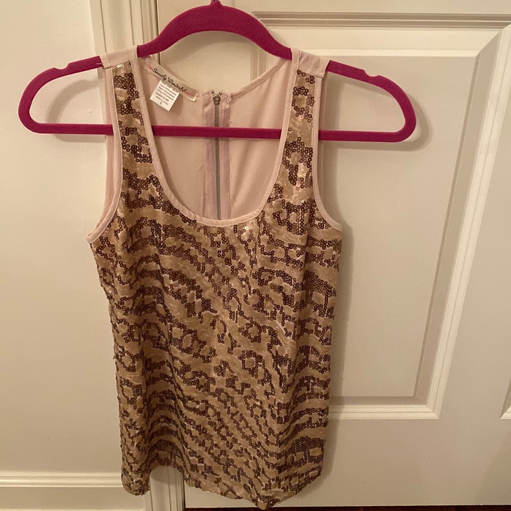 Sequin sleeveless top